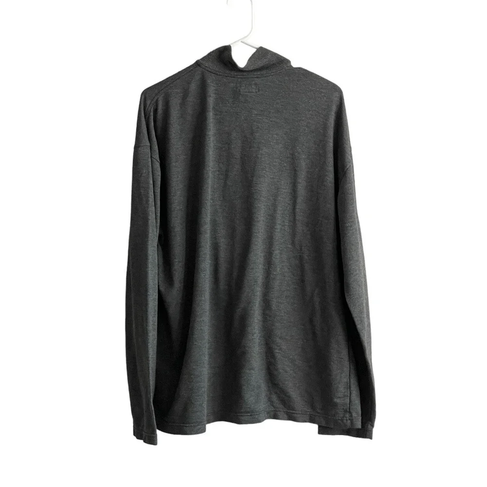 Polo Ralph Lauren Polo Shirt Men XL Gray Long Sleeve Polyester 1/4 Zip Mock Neck